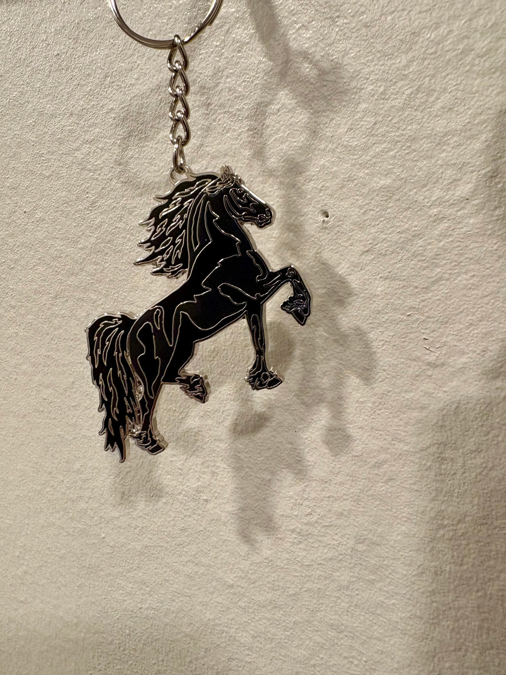 Friesian Horse Keychain