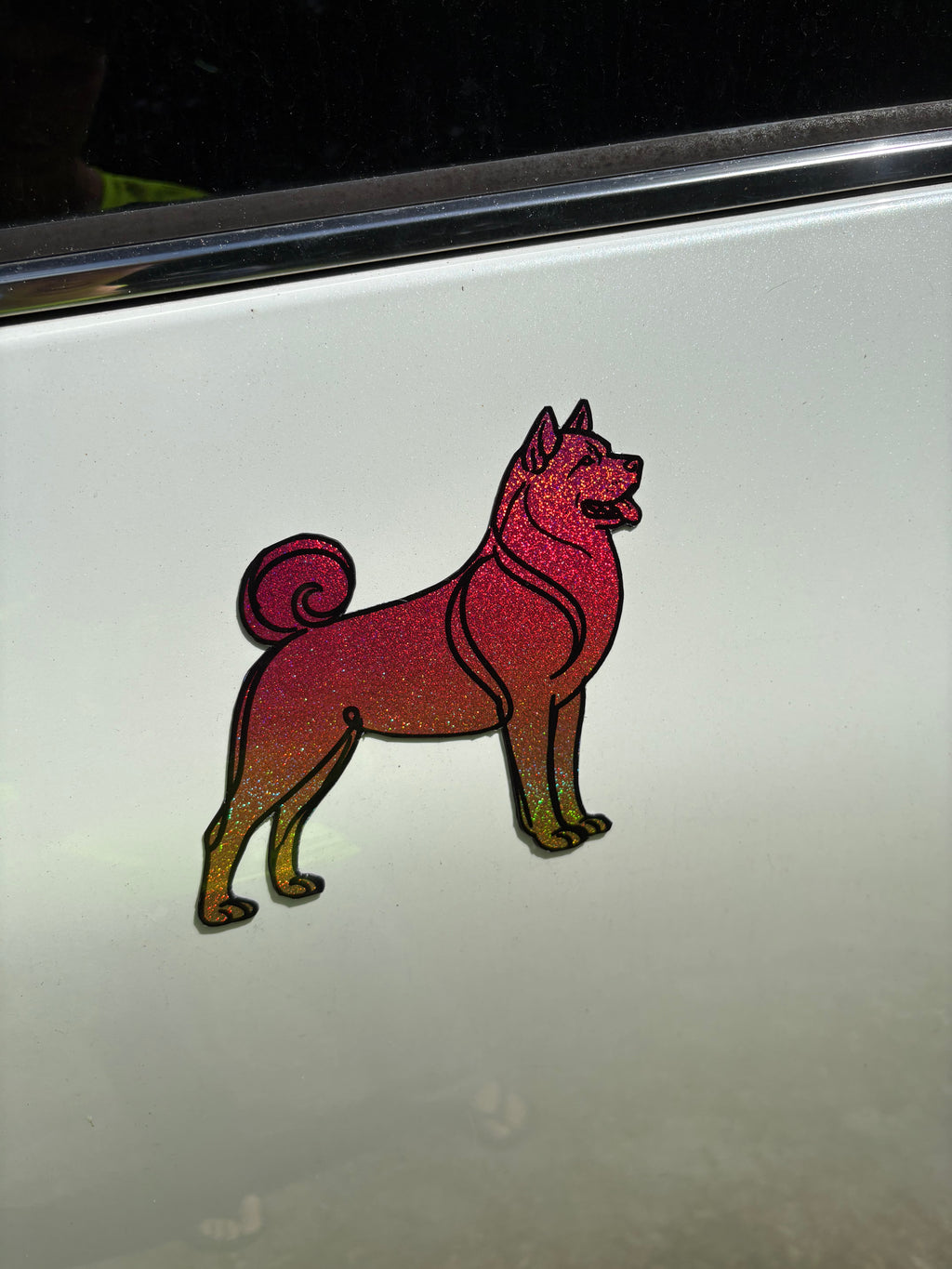 American Akita Glitter Magnet