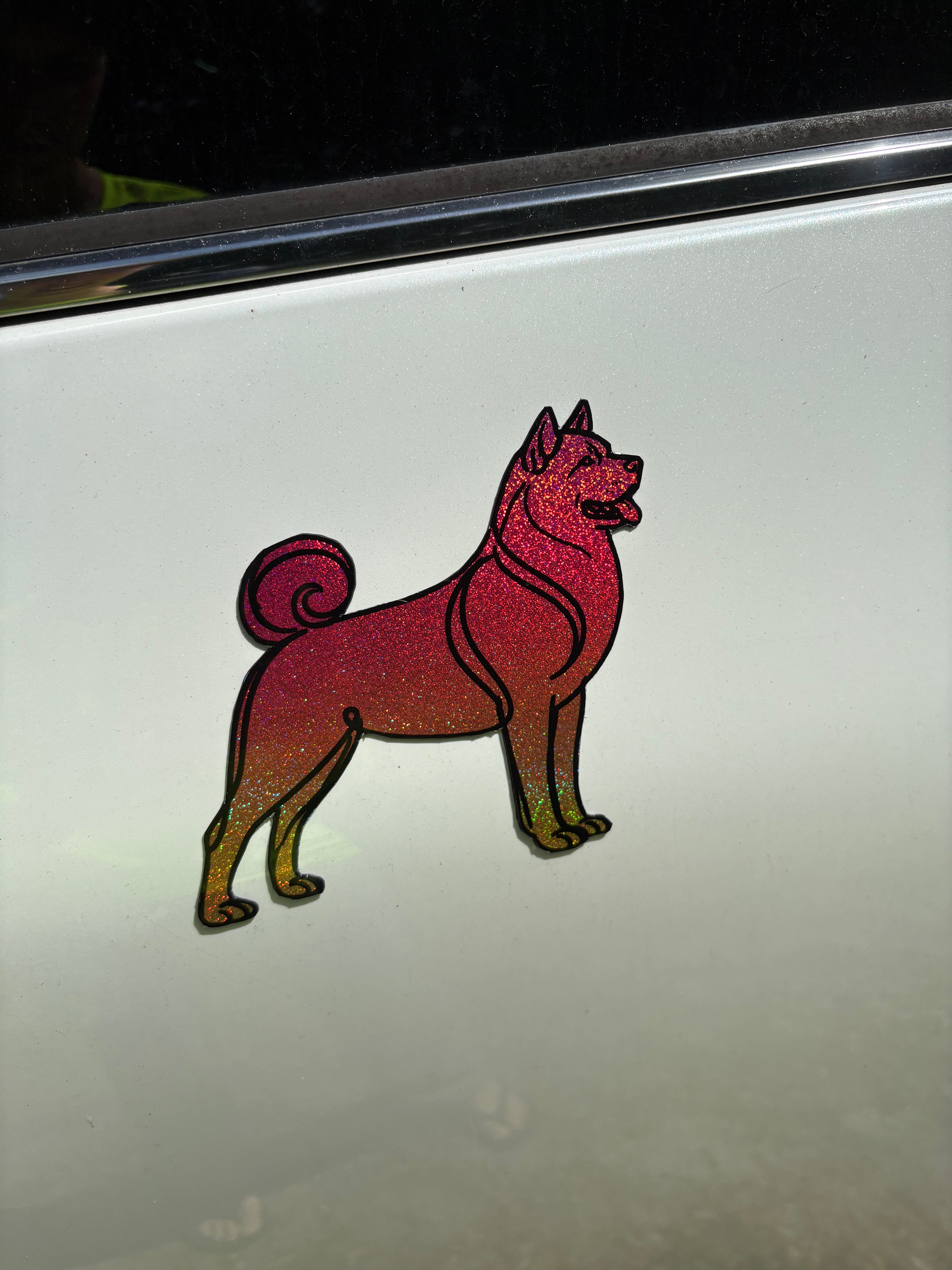 American Akita Glitter Magnet