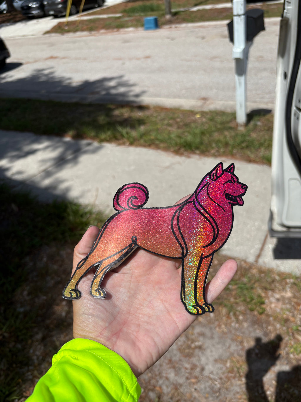American Akita Glitter Magnet