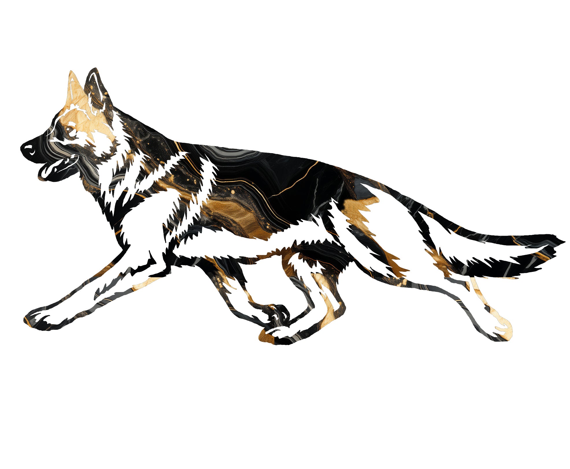 German Shepherd Dog Alcohol Ink Decal