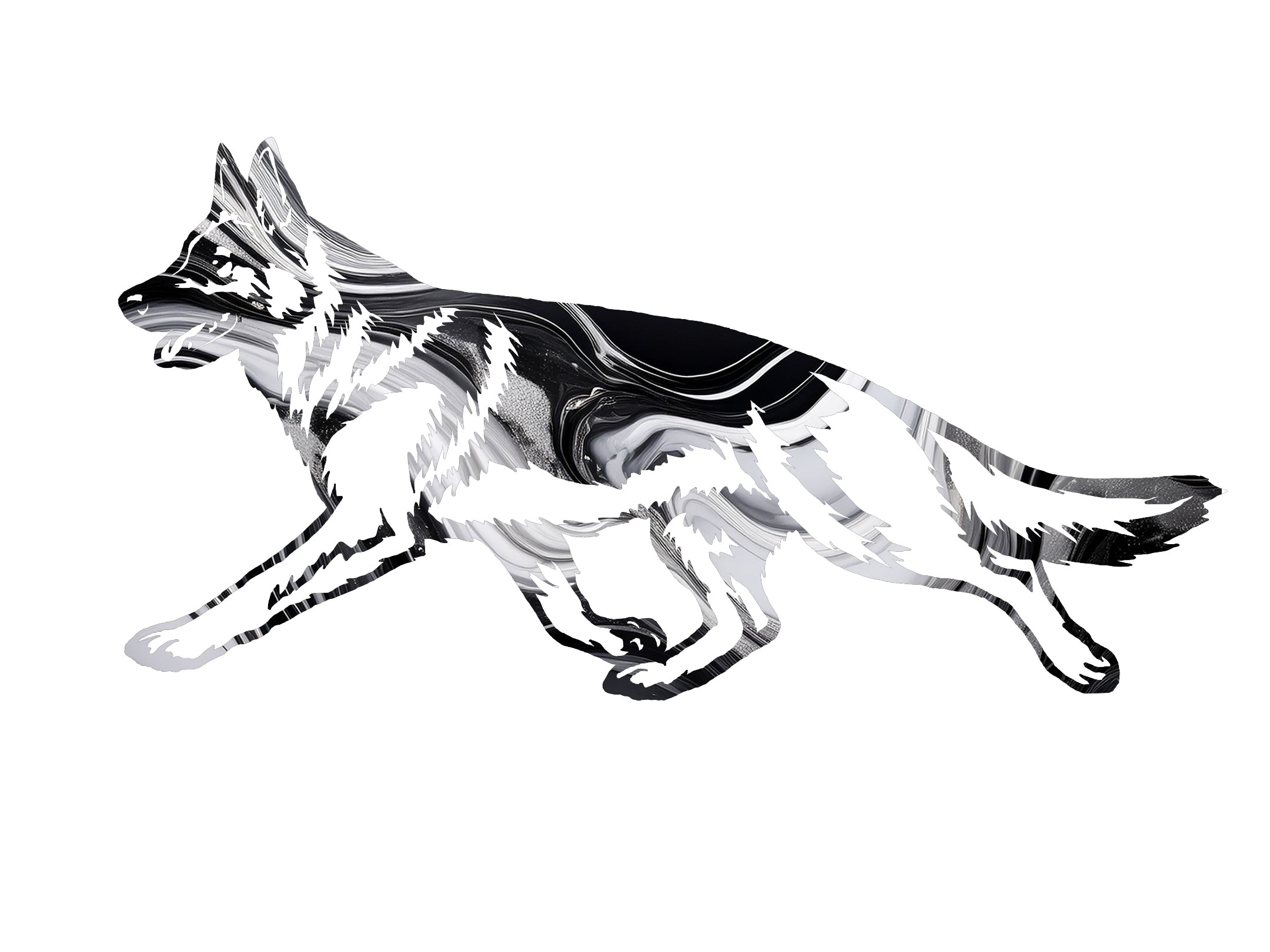 German Shepherd Dog Alcohol Ink Decal