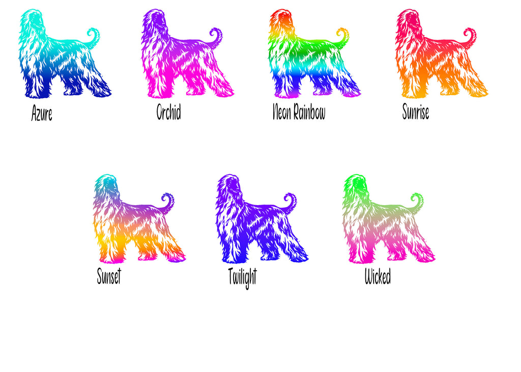 Afghan Hound Ombre Decal