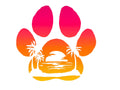 Beach Scene Dog Paw Decal