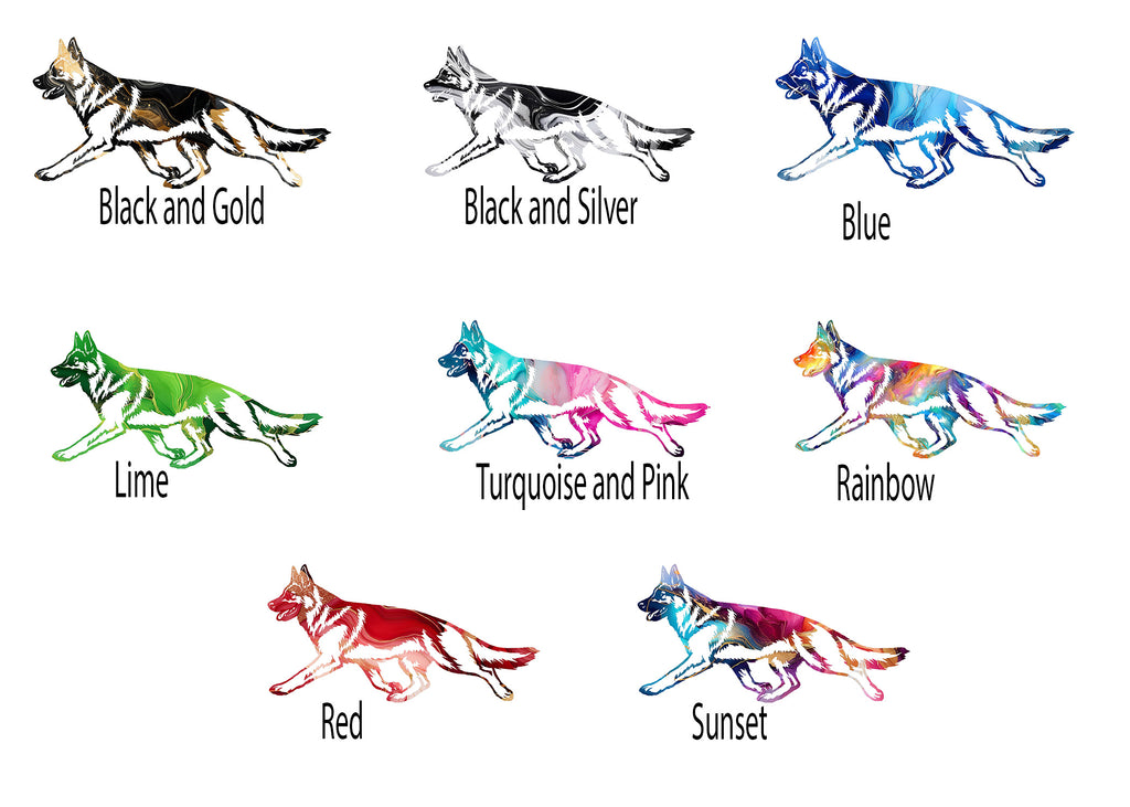 German Shepherd Dog Alcohol Ink Decal
