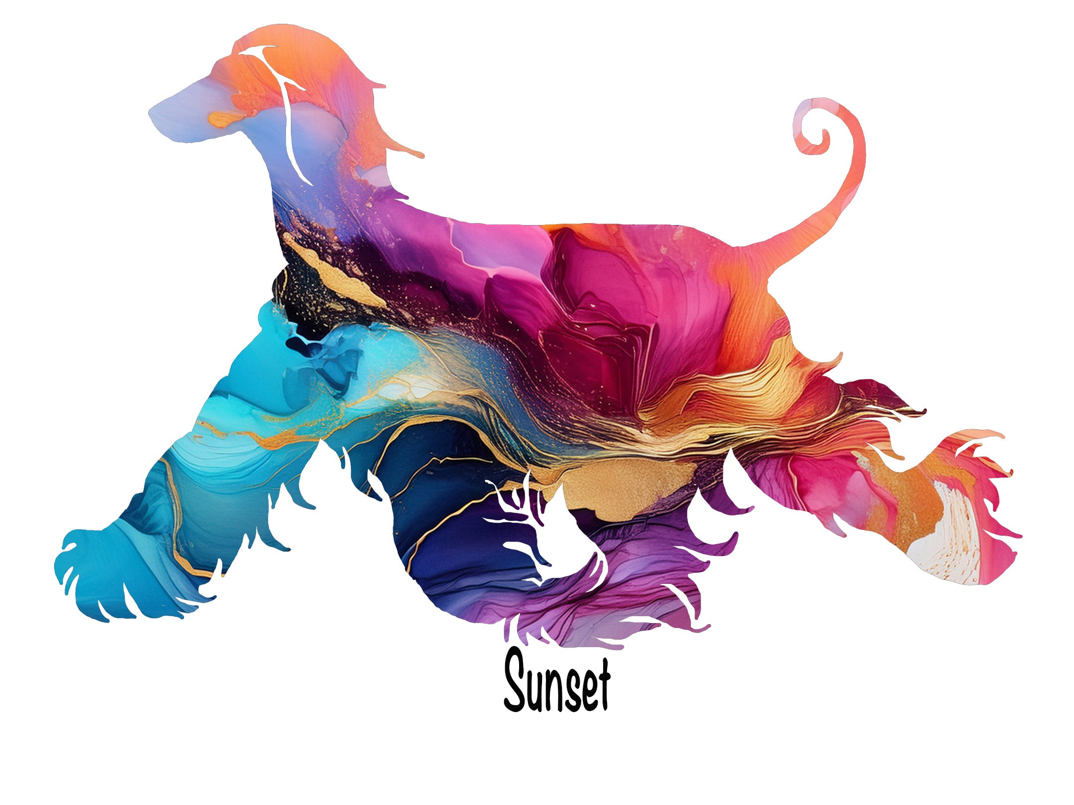 Afghan Hound Movement Decal