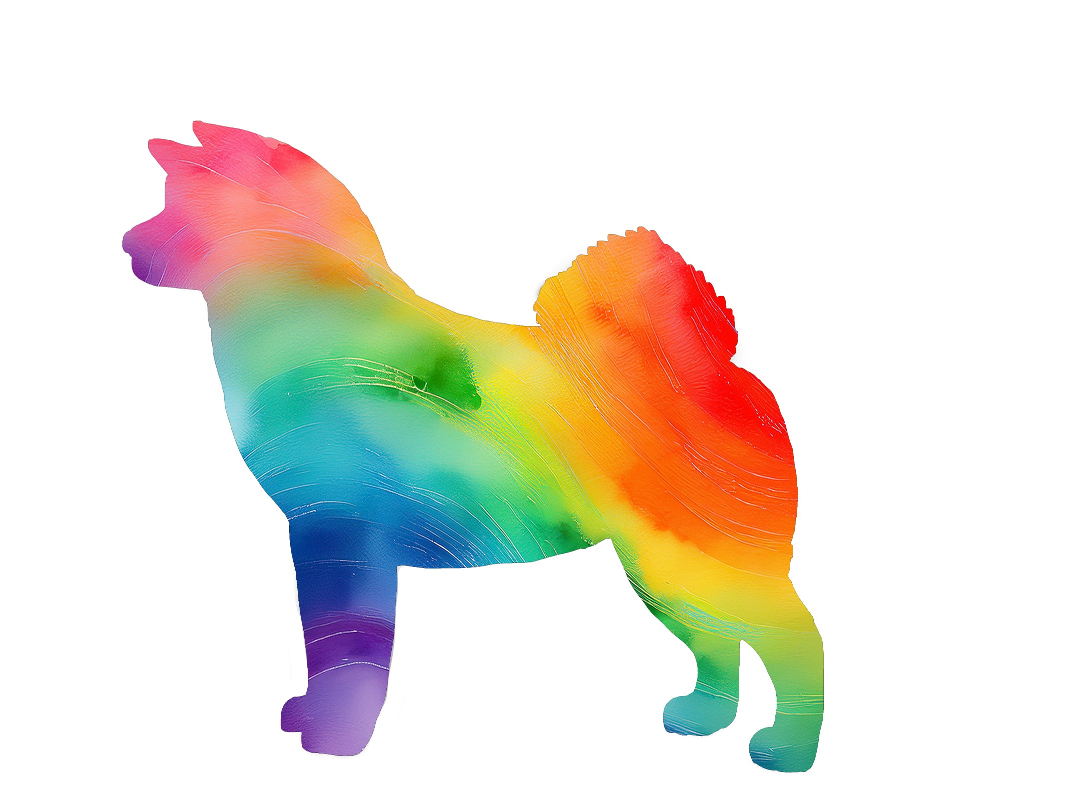 Akita Watercolor Decal